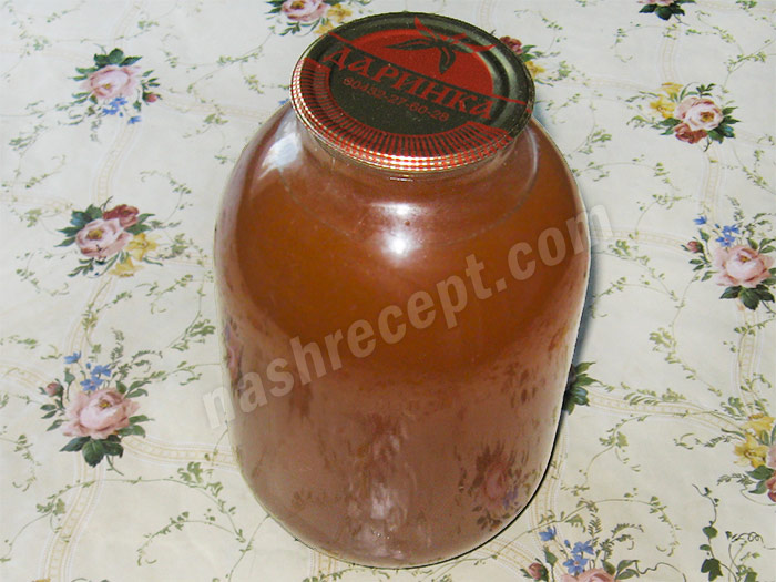 консервированный яблочный сок на зиму - konservirovannyi yablochnyi sok na zimu