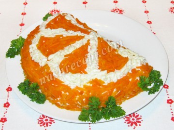 салат апельсиновая долька - salat apelsinovaya dolka