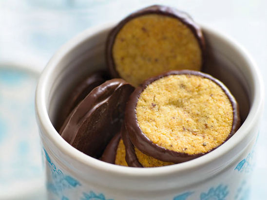 песочное печенье "Шоколадные дукаты" с орехами - pechenie shokoladnye dukaty s orehami