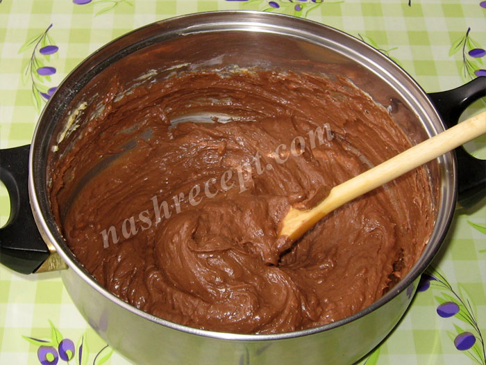 масляно-шоколадная смесь для торта Захер - maslyano-shokoladnaya smes dlya torta Sacher