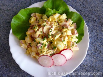 салат из редиски с яйцом - salat iz rediski s yaytsom