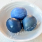 Как покрасить пасхальные яйца в синий цвет краснокачанной капустой